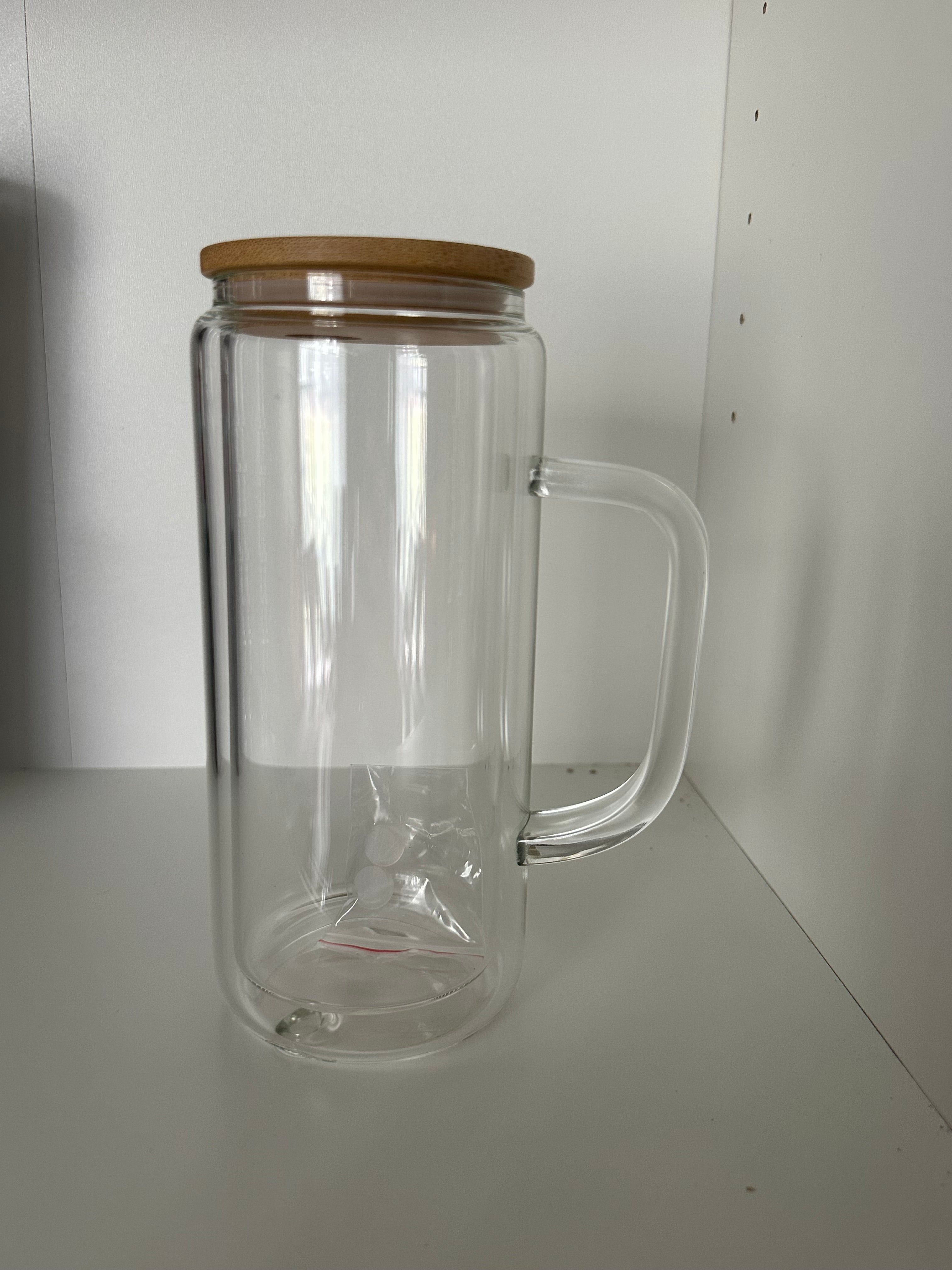 20oz Glass SnowGlobe with Handle