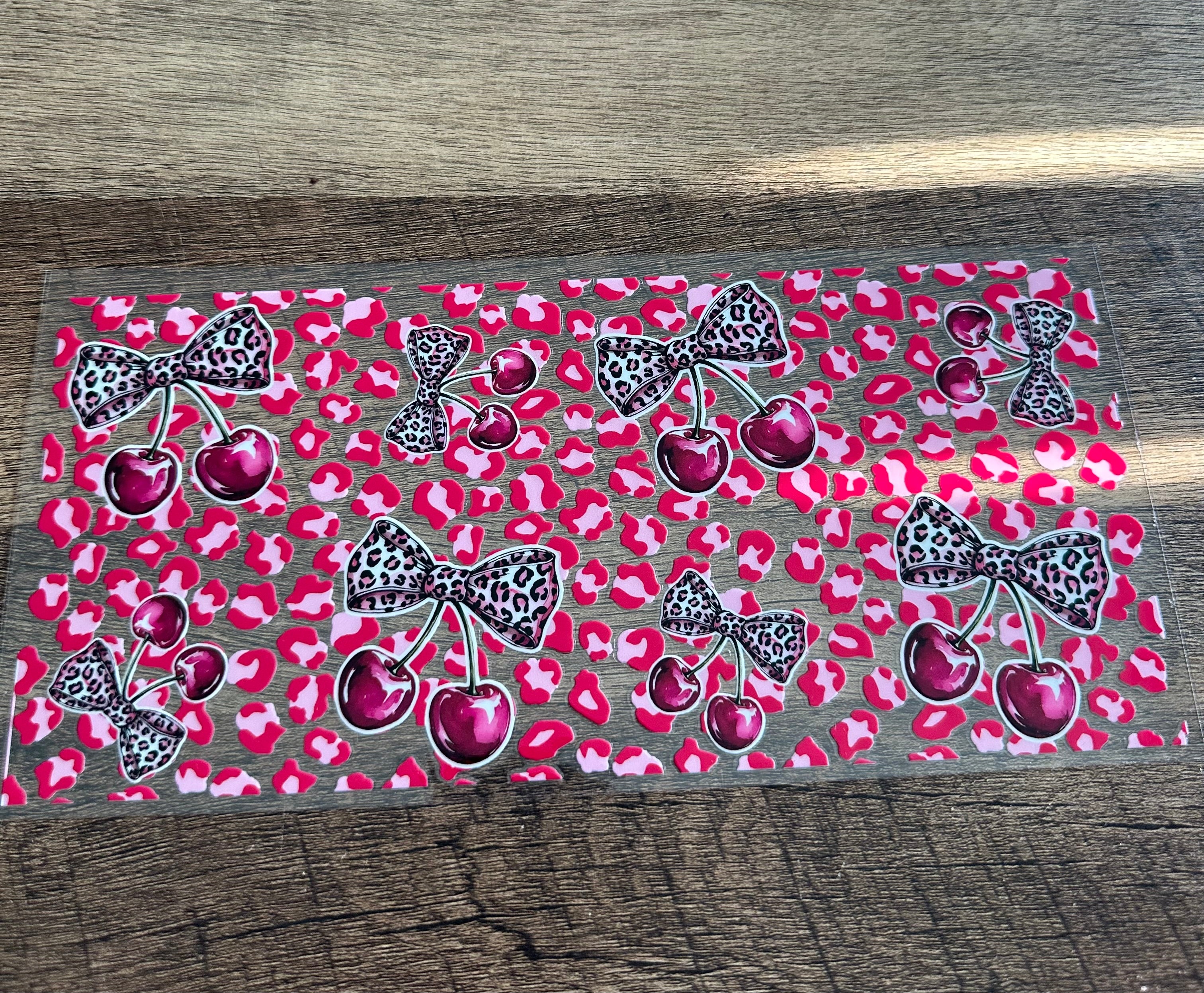 Leopard Bow Cherry Wrap