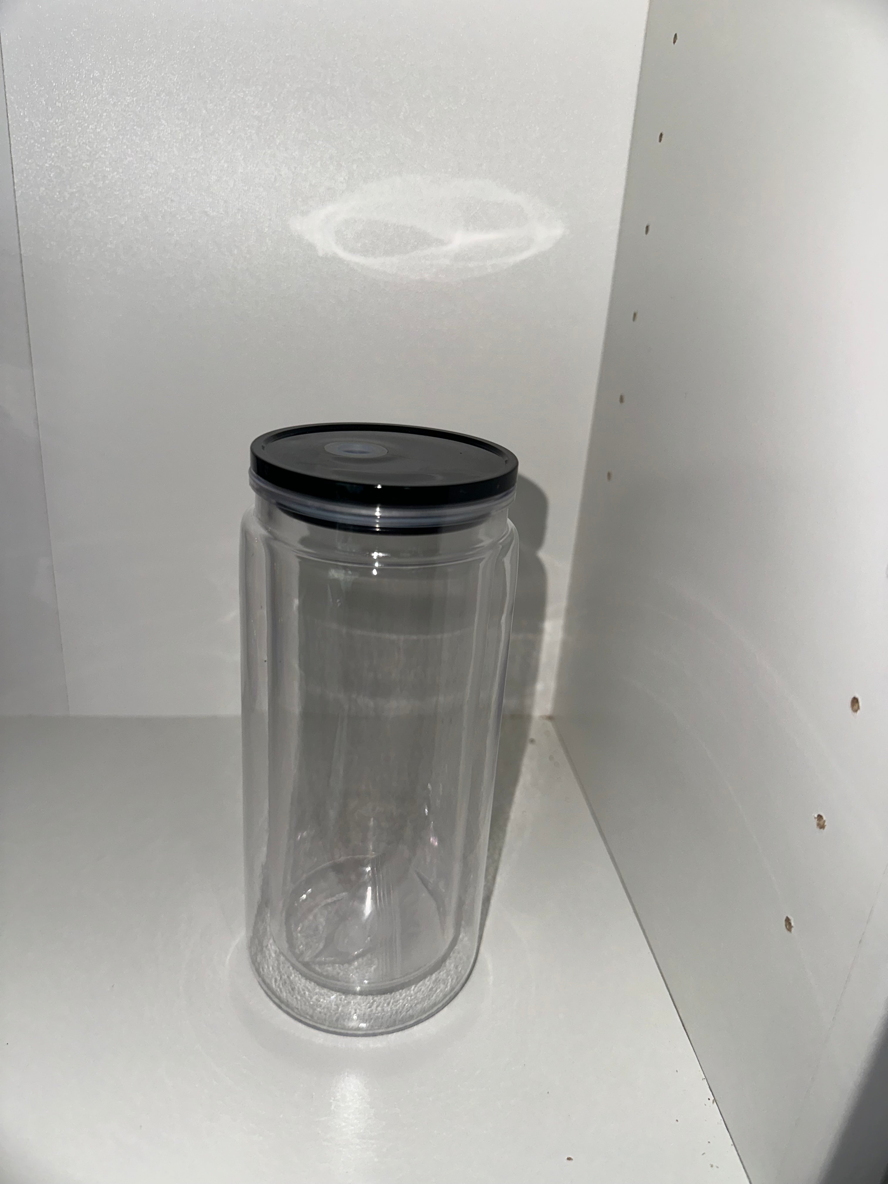 16oz Acrylic SnowGlobe with Black Lid