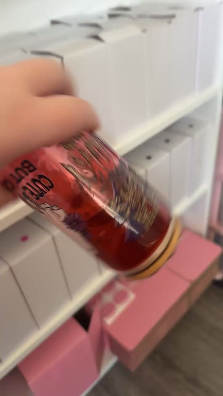 16oz Glass Blood Drip Tumbler with Bling Lid RTS